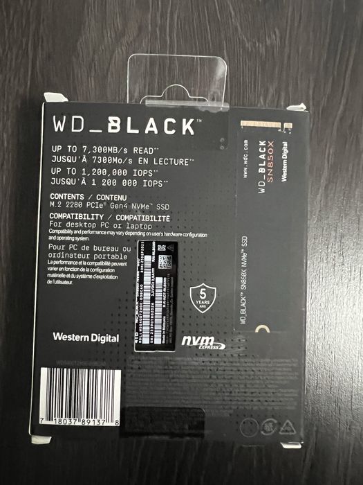 WD Black SN850X 4TB ssd nvme