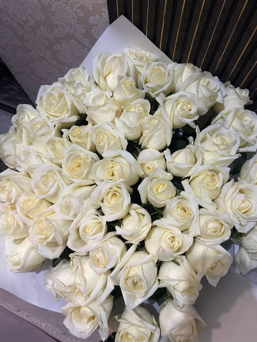 Роскошный букет из белых 51 роз