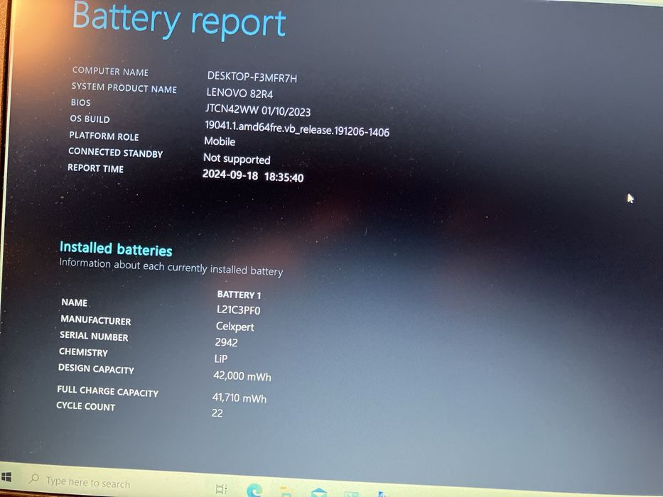 Vand Laptop Lenovo Ideapad 1, AMD R 7, 5700U, impecabil