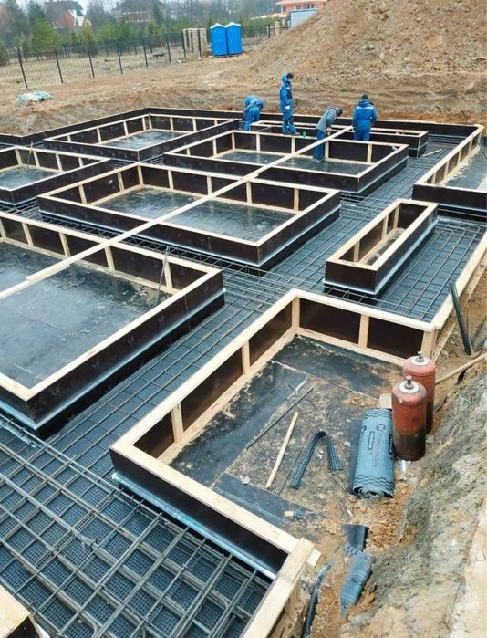 Опалубка , бетон, Заливаем фундамен