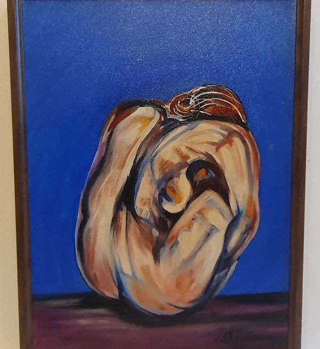 Tablou Deosebit Pictura Nud in Ulei pe Panza de pictor roman consacrat