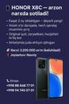 HONOR X8C – deyarli yangi, Silver rang, arzon narxda!