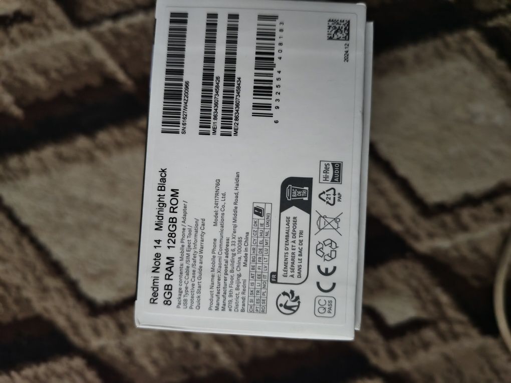 Redmi note 14 8+8/128 hamma narsasi bor
