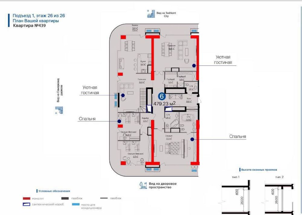 Квартира ЖК NRG U-Tower 5/26-27/27 480 кв.м
