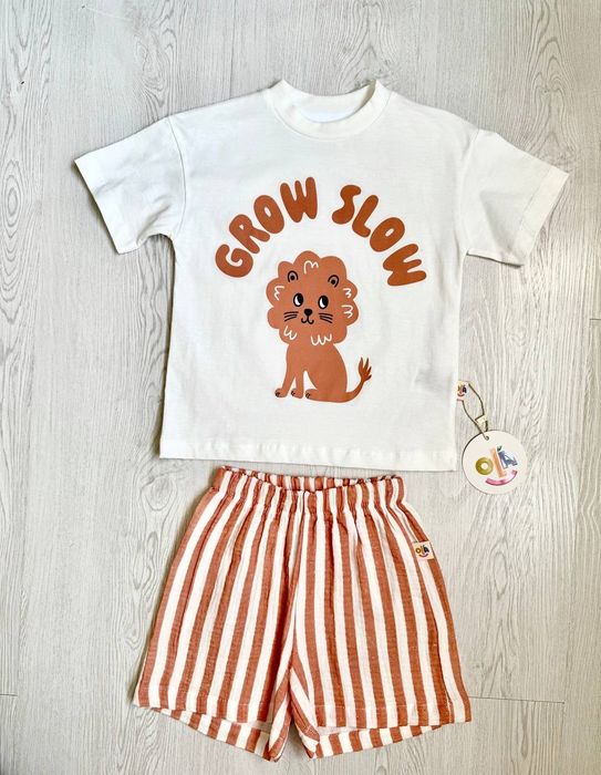 Комплект двойка для девочек, футболка оверсайз и шорты, евро стандарт