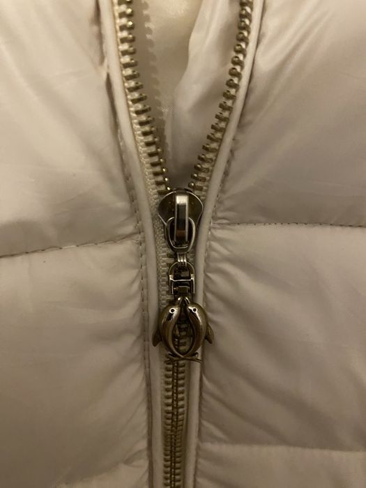 Geaca alba de dama cu puf