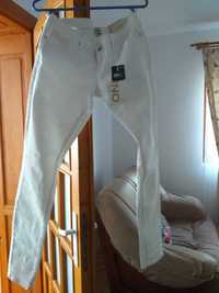 Pantaloni femei, alb, bumbac98%,2%elastan, ONLY-Skinny,L,nou .