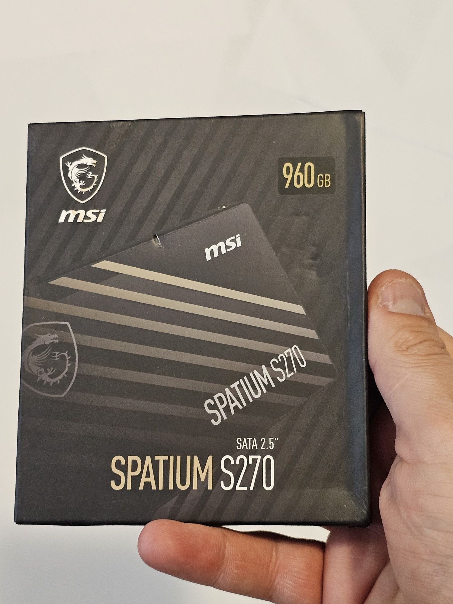 SSD, MSI, 960 GB, SATA, 2W, 7 x 100.2 x 69.8mm, 2.5", Negru/ Auriu