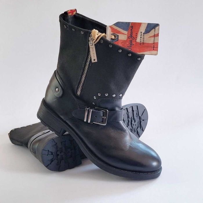 Pepe Jeans дамски боти, естествена кожа 38