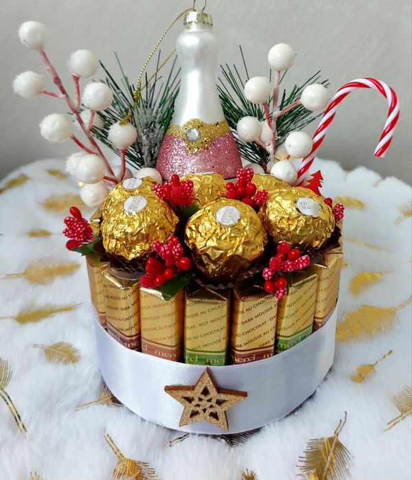 Коледен подарък с бонбони