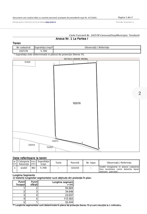 Vând teren intravilan localitate Gelu