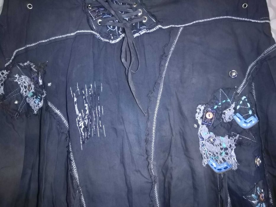 Fusta Unicat deosebita asimetrica colturi cu franjuri tinte dantela