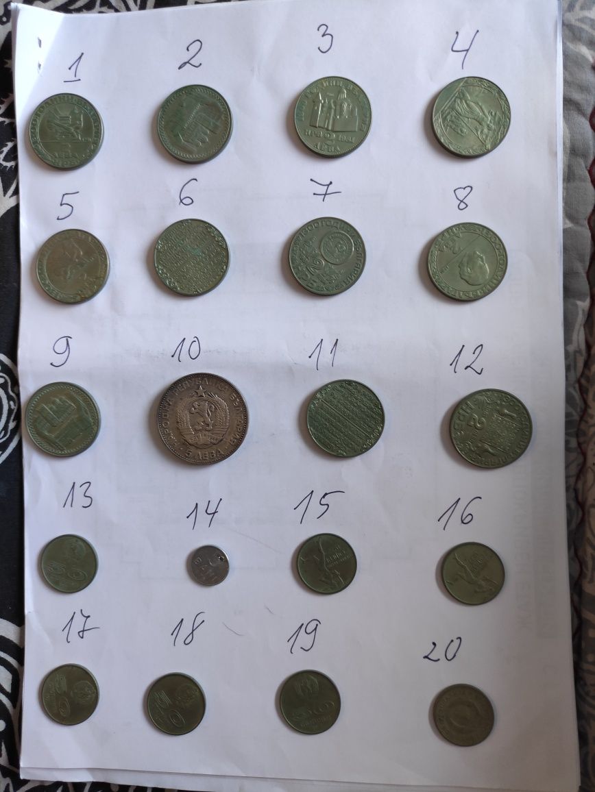 Старинни монети снимани са от двете страни