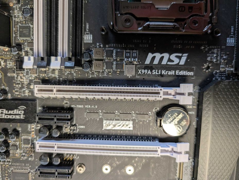 placa de baza si procesor  X99 MSI X99A SLI Krait Editrion + 5820K