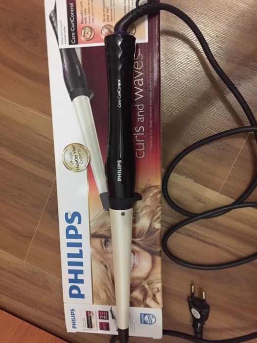 Плойка конусная PHILIPS, керамическая Silky Smooth.Новая год гаран