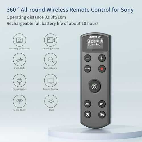Ново Безжично дистанционно за фото Sony камера със зуум и OLED дисплей
