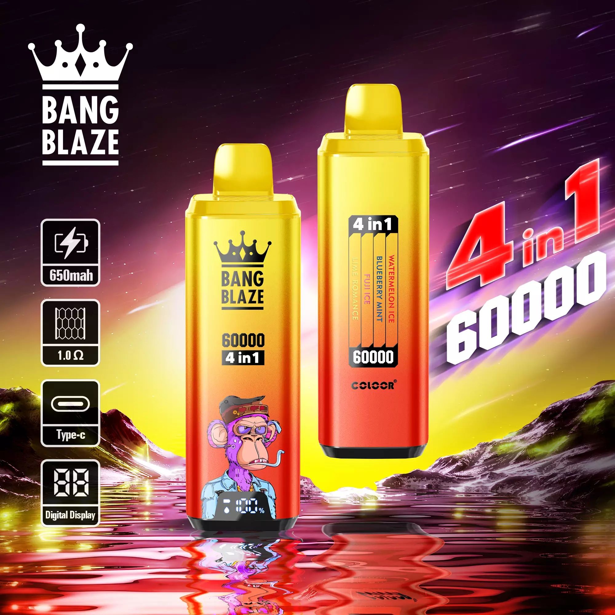 Pachet 3 bucati Vape 60.000 Puffs 4 arome separate