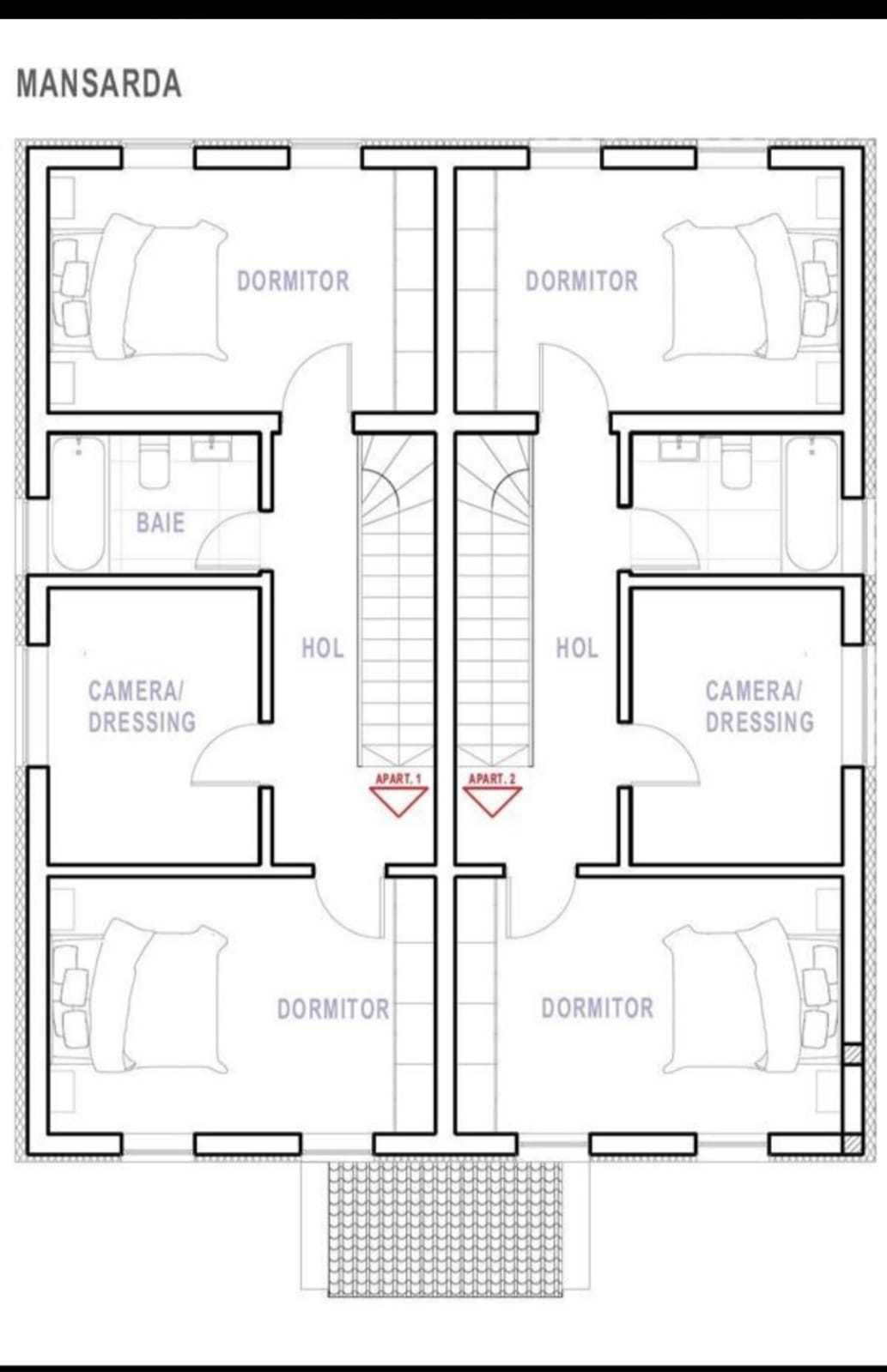 Casa duplex SAG 123500 ( Partea din stanga la vanzare )