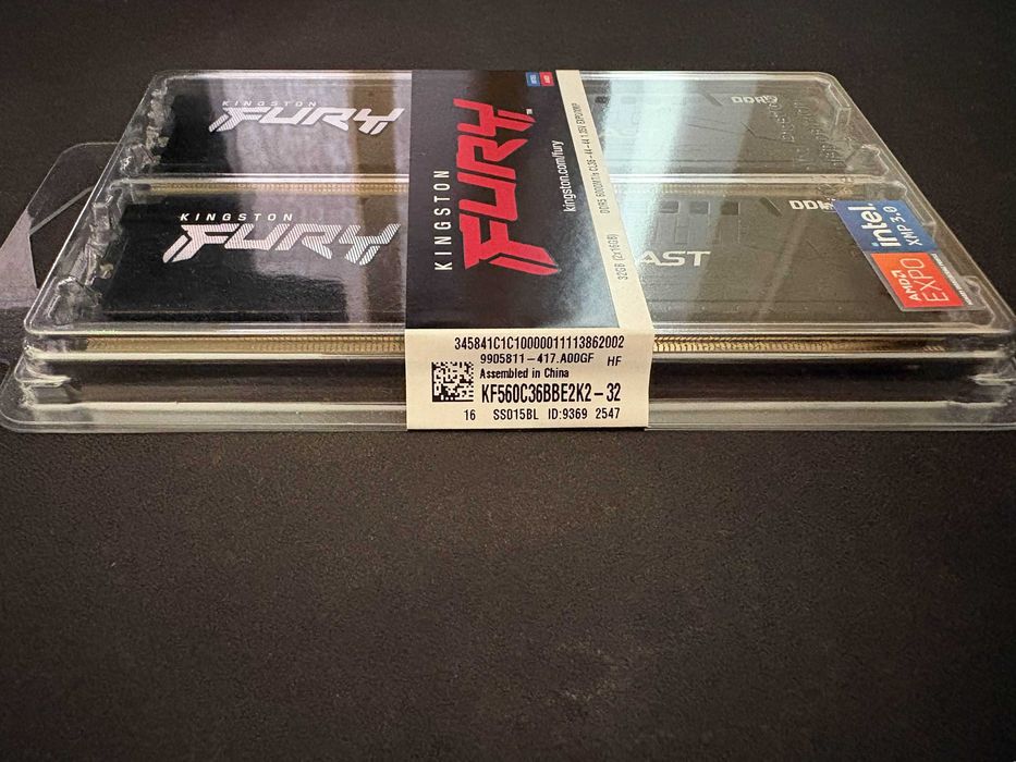 Kingston Fury Beast Black – 32GB (2x16GB) DDR5 6000MT/s.