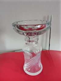 Кристален свещник-вазичка , Кристална ваза,,керамични уникат свещници