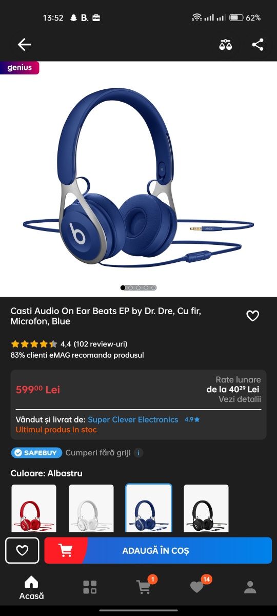 Căști Beats EP by Dr.Dre