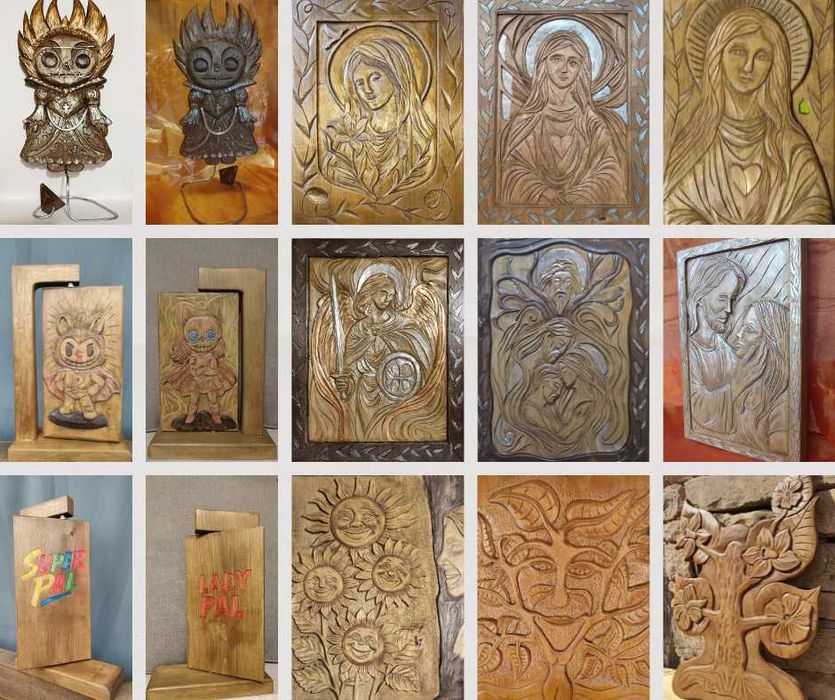 Дърворезба - съвременно изкуство в художествен, духовен и поп арт стил