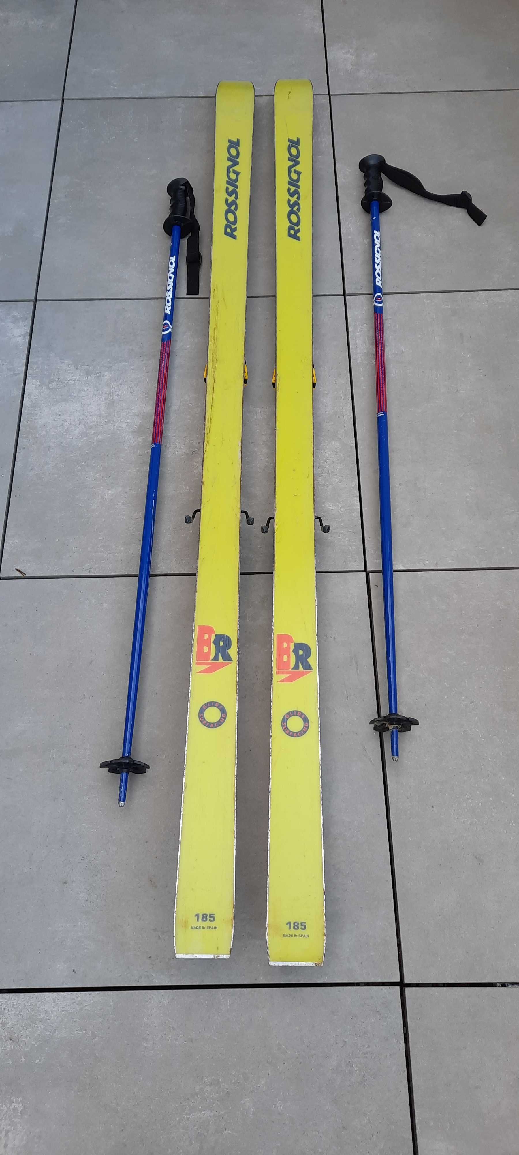 Set skiuri "clasice" 185 cm + bețe 125 cm + husă, toate Rossignol