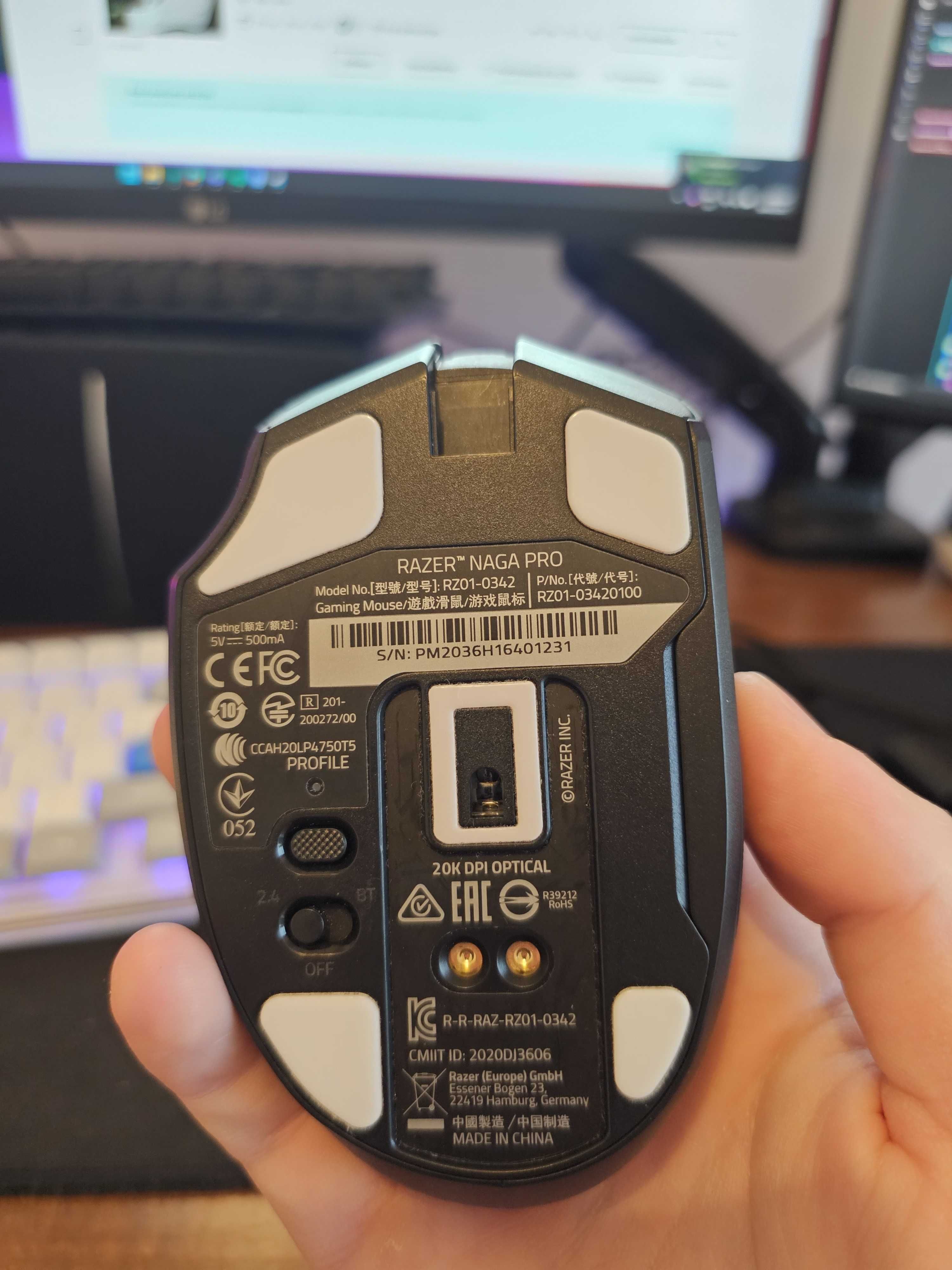 Mouse Gaming RAZER Naga Pro cu dongle defect