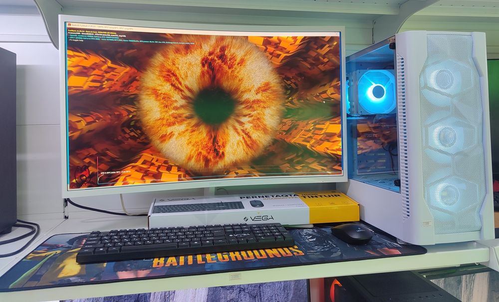 Игровой компьютер i3 14100f/ озу16/ssd nvme256/ 2060/ 32"
