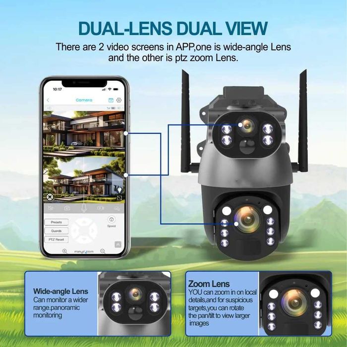 Camera de Supraveghere cu Panou Solar ,PTZ  4G, Q5M-Z, cu 50X Zoom,
