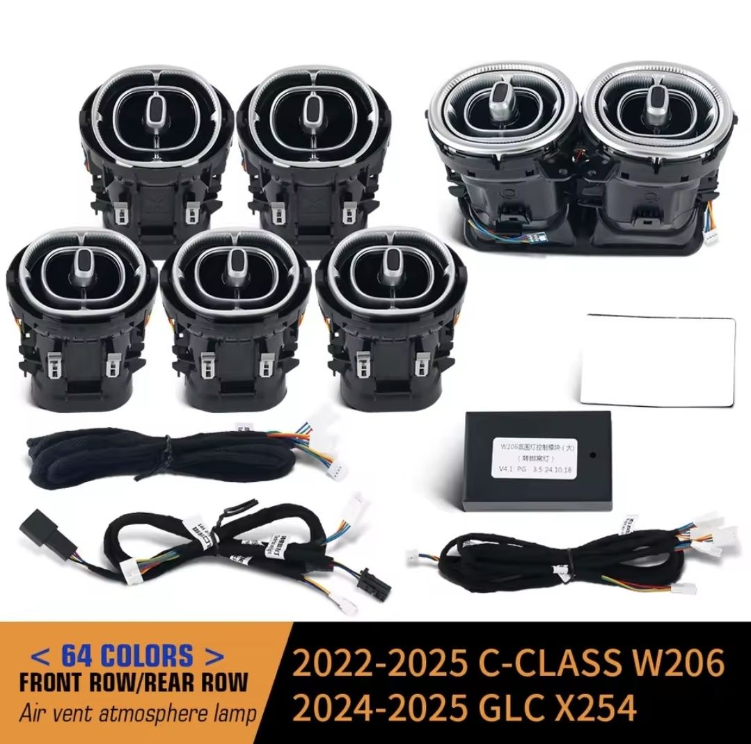 Set grile guri ventilatie cu LED Mercedes-Benz Clasa C W206, GLC X254