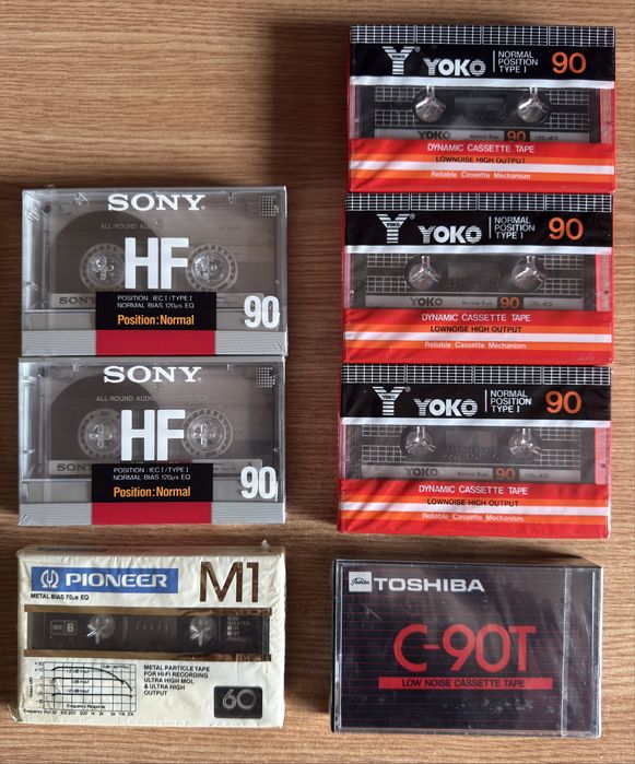 Продам кассеты TOSHIBA; TDK; Pioneer; Sony; Yoko.