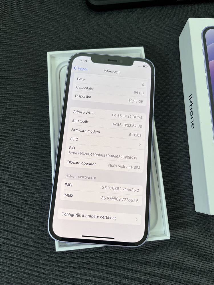 iPhone 12 Mov 64GB Neverlocked