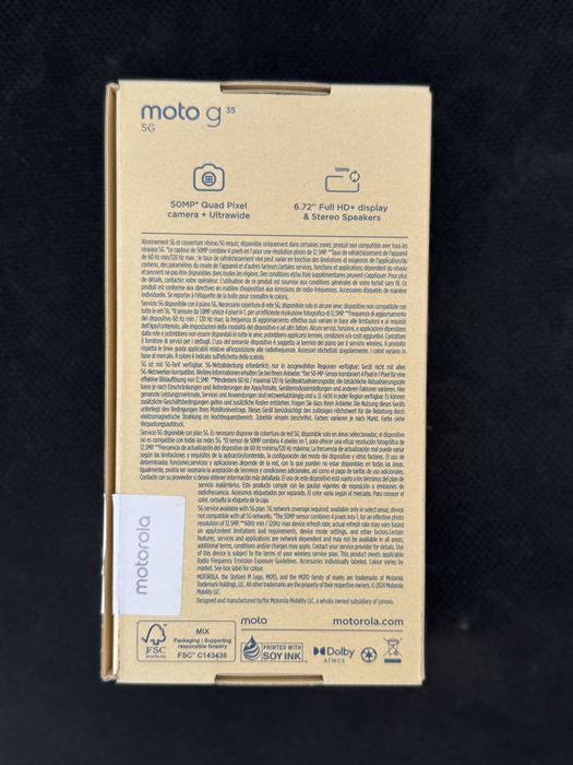 Moto G35 5G 256GB с Гаранция + Адаптор Кейс и Протектор