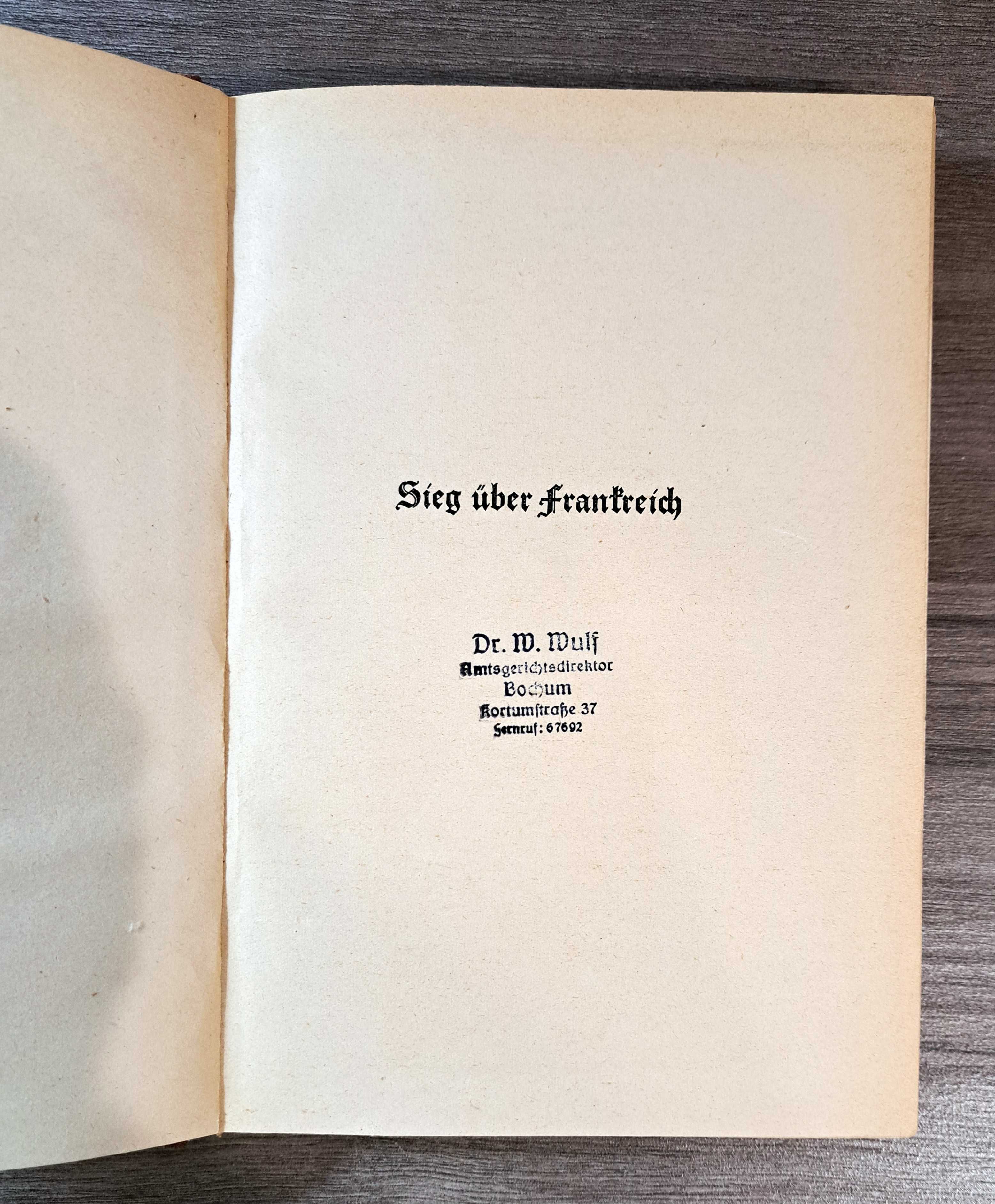 Sieg über Frankreich  (Victorie asupra Frantei) Carte germana an 1940