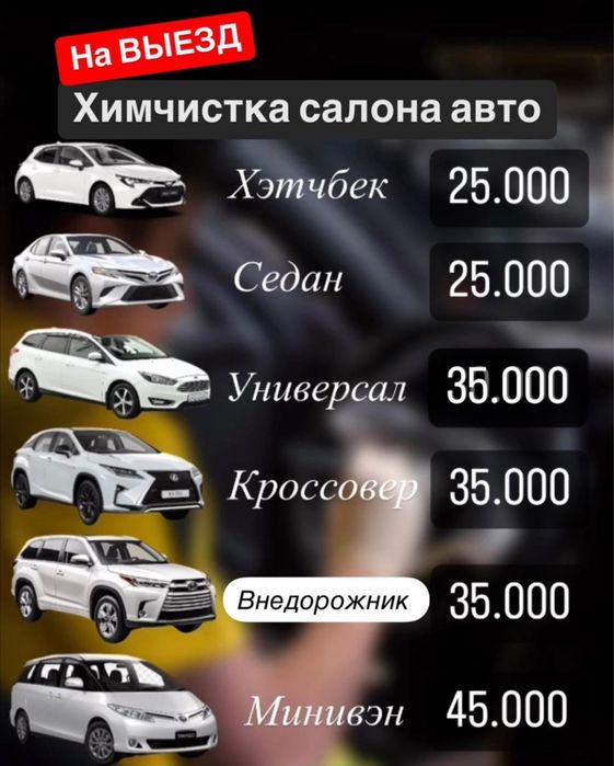 Химчистка авто на выезд