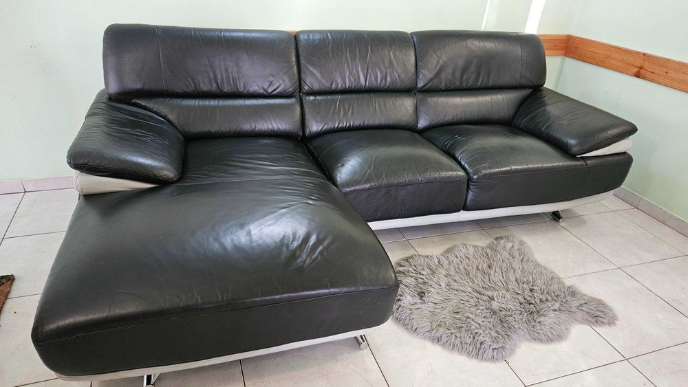 ъглов диван *естествена кожа*, доставка*