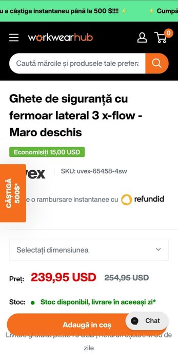 Ghete UVEX 3 X-flow Class I FO HRO SRC, model rar, marimea 42, zero km