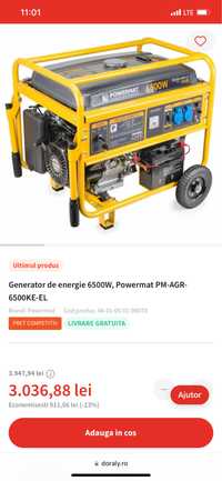 Generator 6500w powermat cu avr