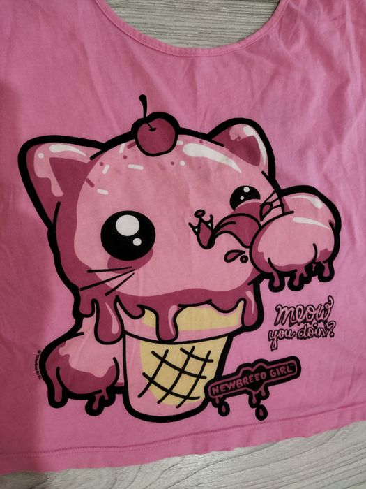 Tricou superb Newbreed Girl Cat pisica înghețată mărimea L Rock Punk