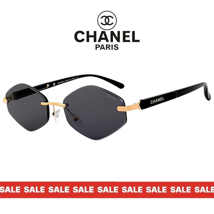 Chanel дамски изчистени слънчеви очила 2026 с ромбоидни стъкла