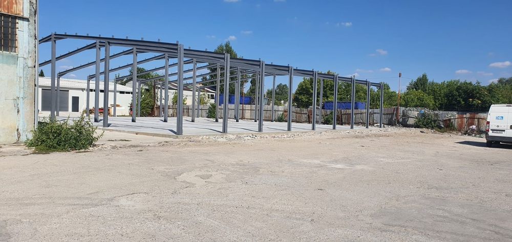 Structura metalica invelita cu panou sandwich, placa beton