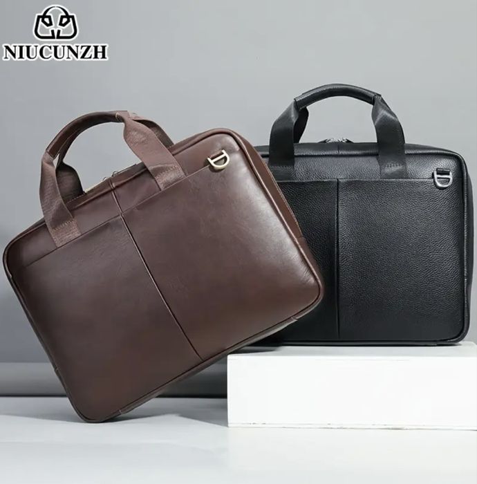 -7%Промоция•Стилна и Изискана мъжка бизнес чанта за лаптоп/Естест кожа