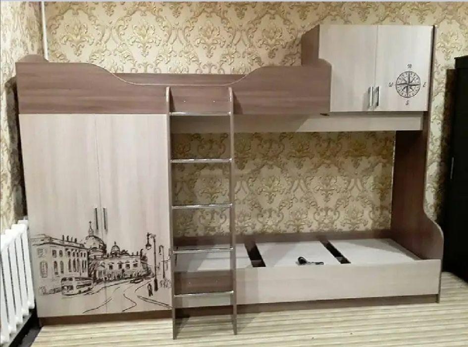 2х ярусная кровать+ 2 матраса в подарок
