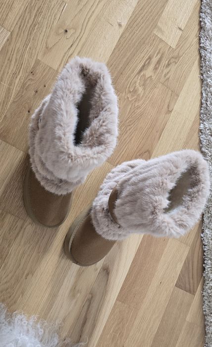 UGG damă noi, îmblănite, culoare Camilă/Maro