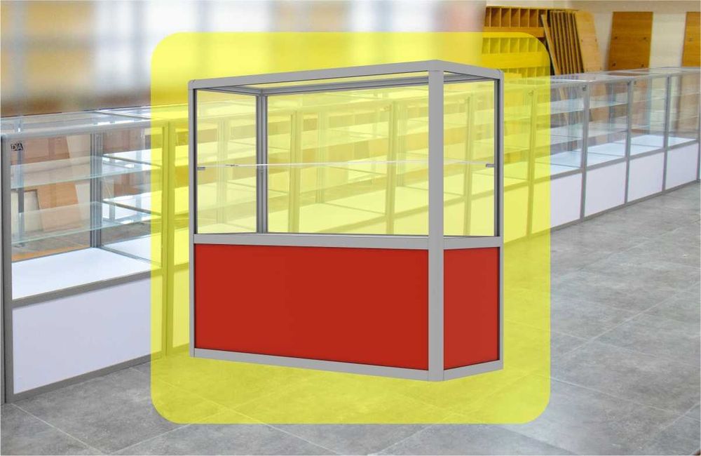 Прилавок торговый из профиля и стекла, Акция,витрина,для магазина aepr