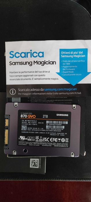 Solid-State Drive (SSD) Samsung 870 QVO, 2TB, SATA III, 2.5"
