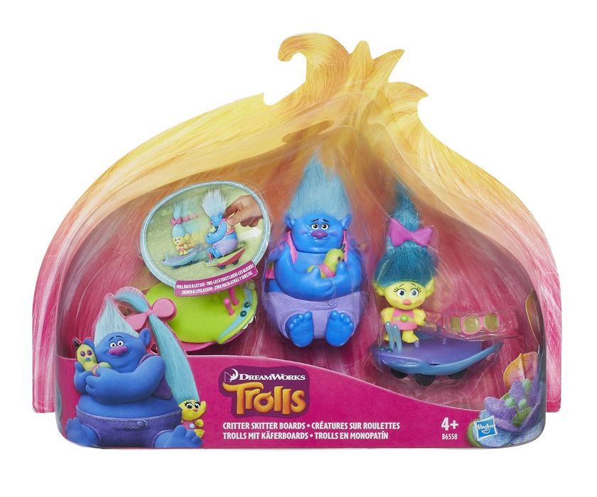 Детски Тролове - Малки фигури със скейтборд 2бр.