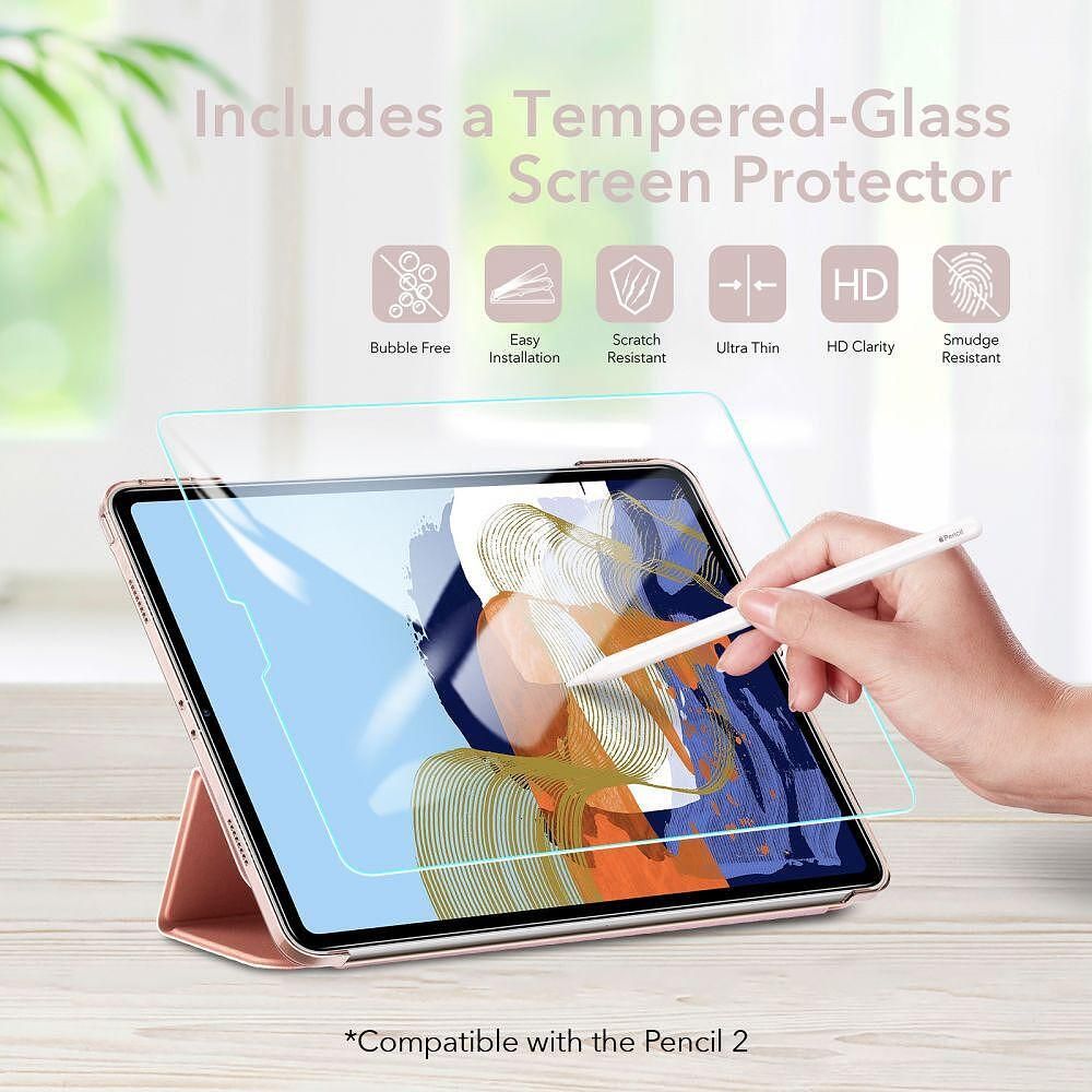 Калъф + протектор esr ascend trifold за ipad pro 11 / 2021 rose gold