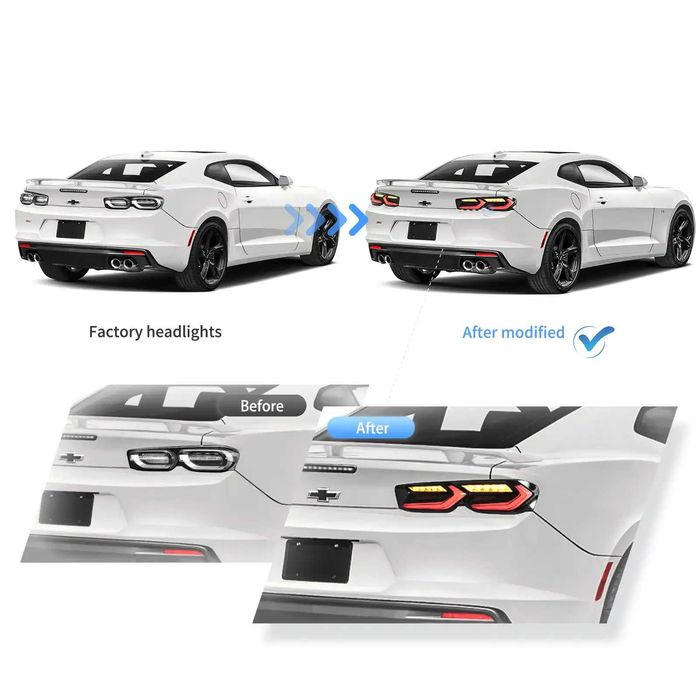 Стопове с динамични жълти мигачи за Chevrolet Camaro след 2019